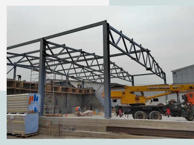 Строительство цехов в Острогожске