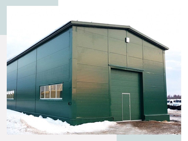 Двускатные ангары в Острогожске