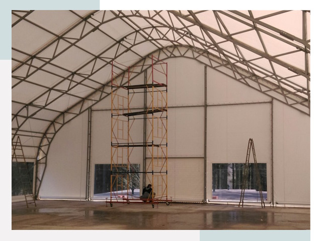 Шатровые ангары в Острогожске