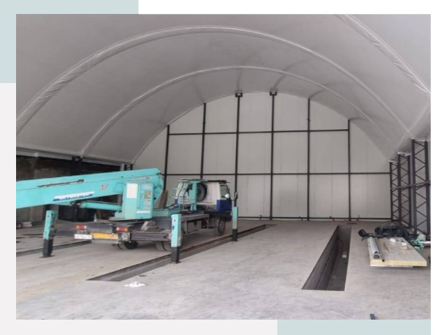 Внутреннее оснащение ангаров в Острогожске