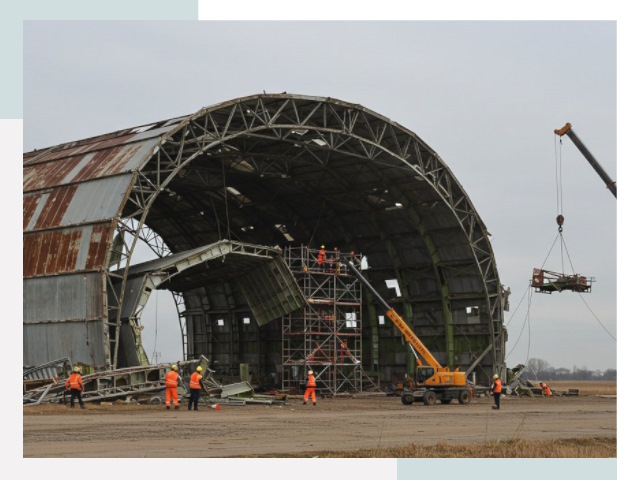 Демонтаж ангаров в Острогожске
